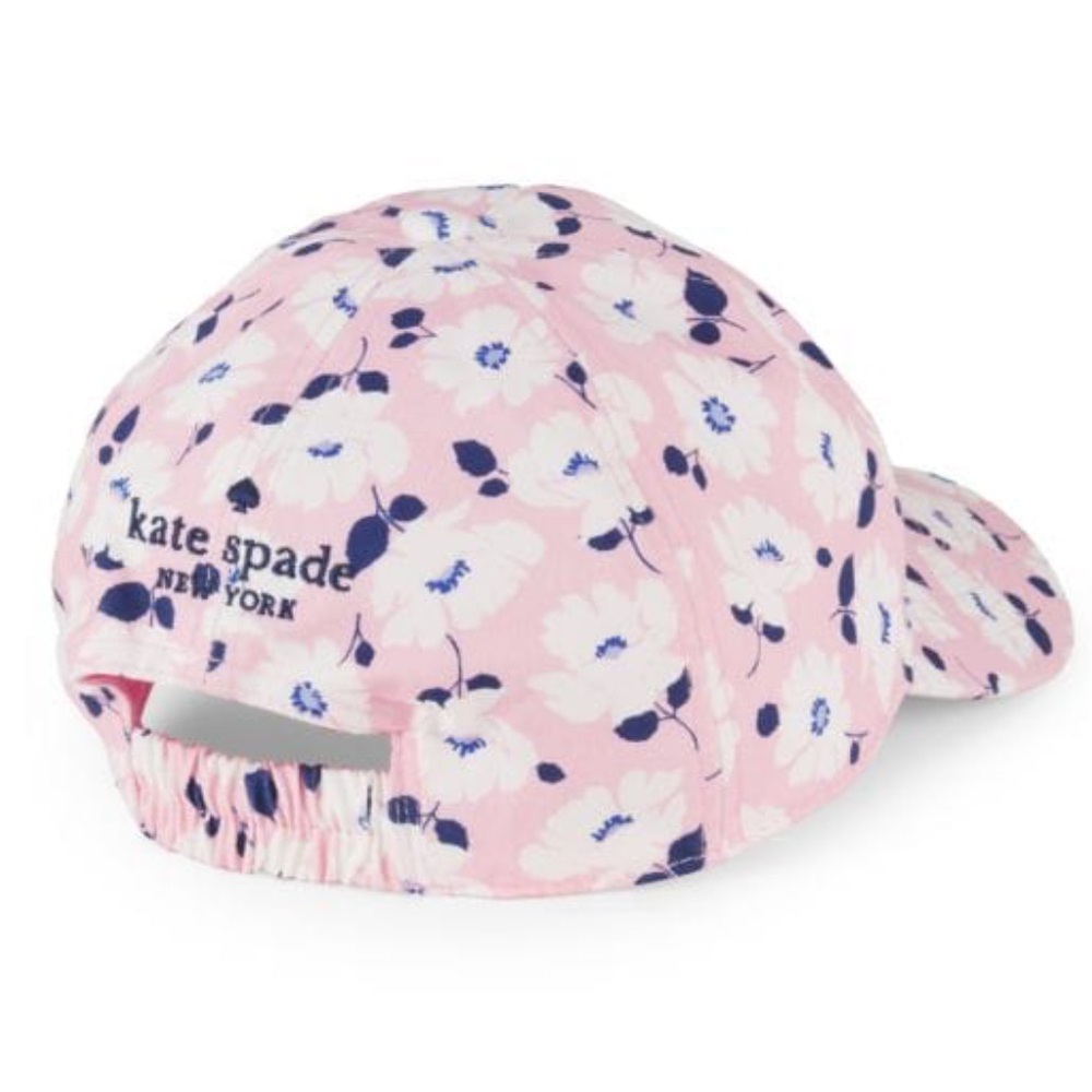 Kate Spade spring floral print ball cap with elastic back
